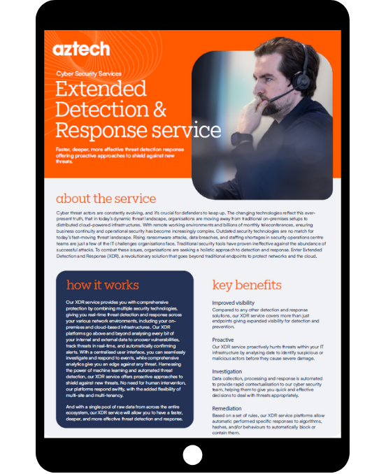 Extended Detection Response - Tablet Datasheet